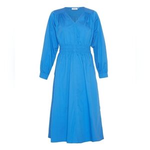 MSCH Copenhagen Blue Long Sleeve Leonita Lana Lomg Sleeve Dress
